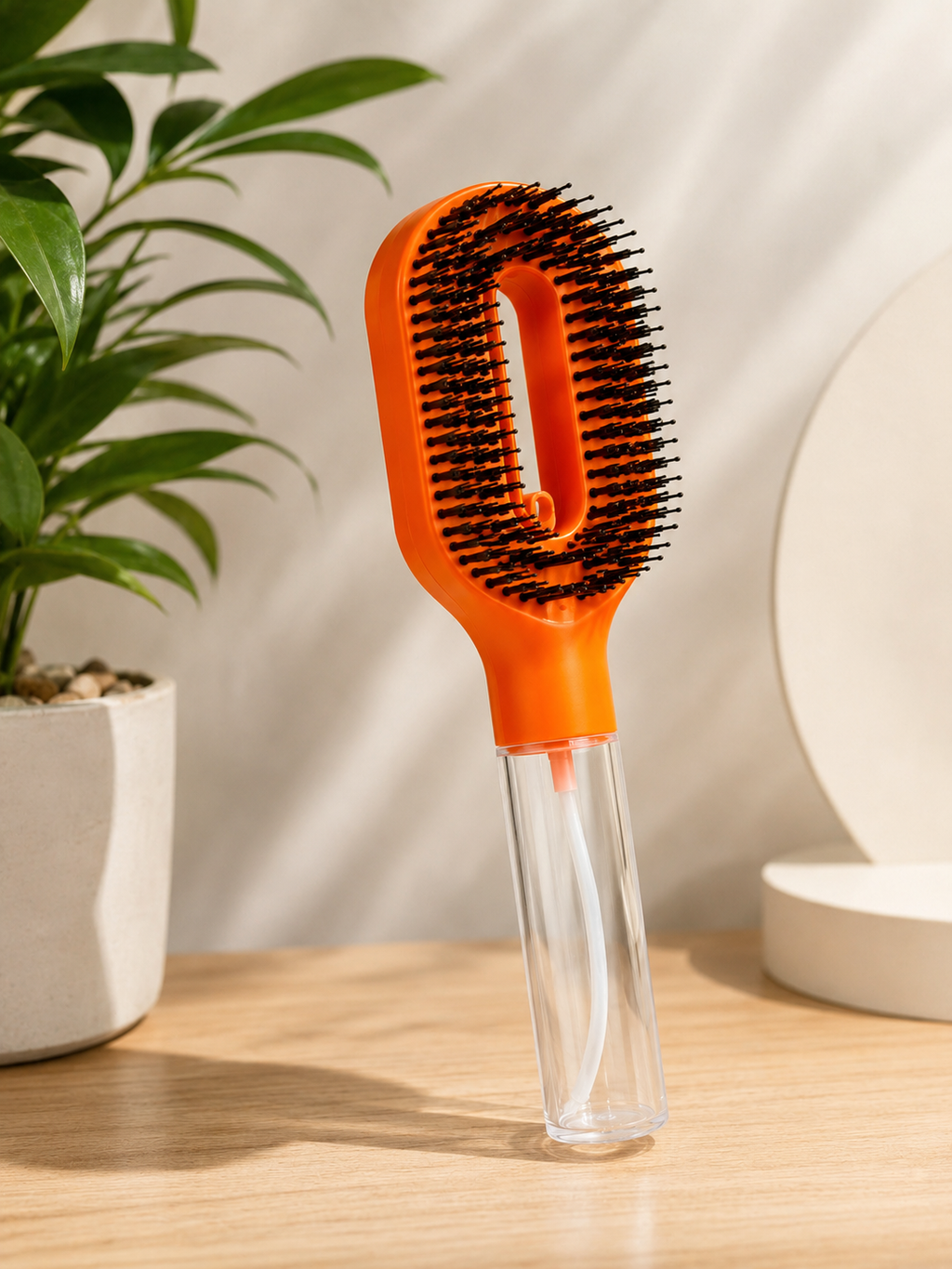 Brosse à Cheveux Innovante avec Fonction de Pulvérisation pour un Plaquage Parfait et Confortable